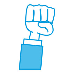 Hand clenched symbol icon vector illustration graphic design