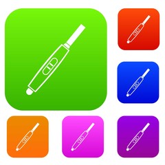 Pregnancy test with positive pregnant set color collection