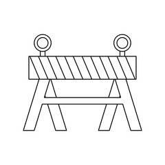 warning barrier icon