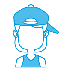 Obraz na płótnie Canvas Girl faceless with hat cartoon icon vector illustration graphic design