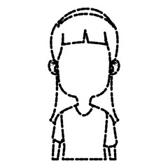 Cute girl cartoon icon vector illustration graphic design