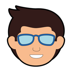 young man head avatar character