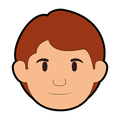 young man head avatar character