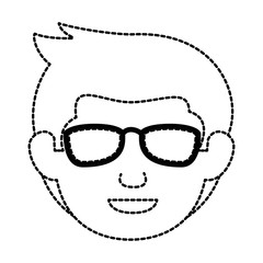 young man head avatar character