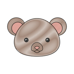 cute bear icon over white background vector illustration