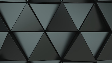 Fototapeta na wymiar Pattern of black triangle prisms