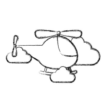 toy helicopter icon over white background vector illustration