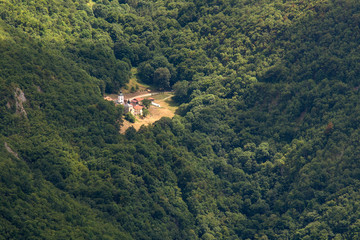 Naklejka premium Cacak, Serbia July 28, 2017: Monastery Sretenje Ovcar Serbia