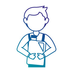 Obraz premium mechanic with gallon avatar character