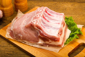 Raw pork meat