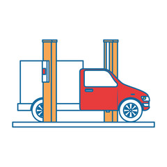 car with assembling machine