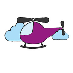 toy helicopter icon over white background vector illustration