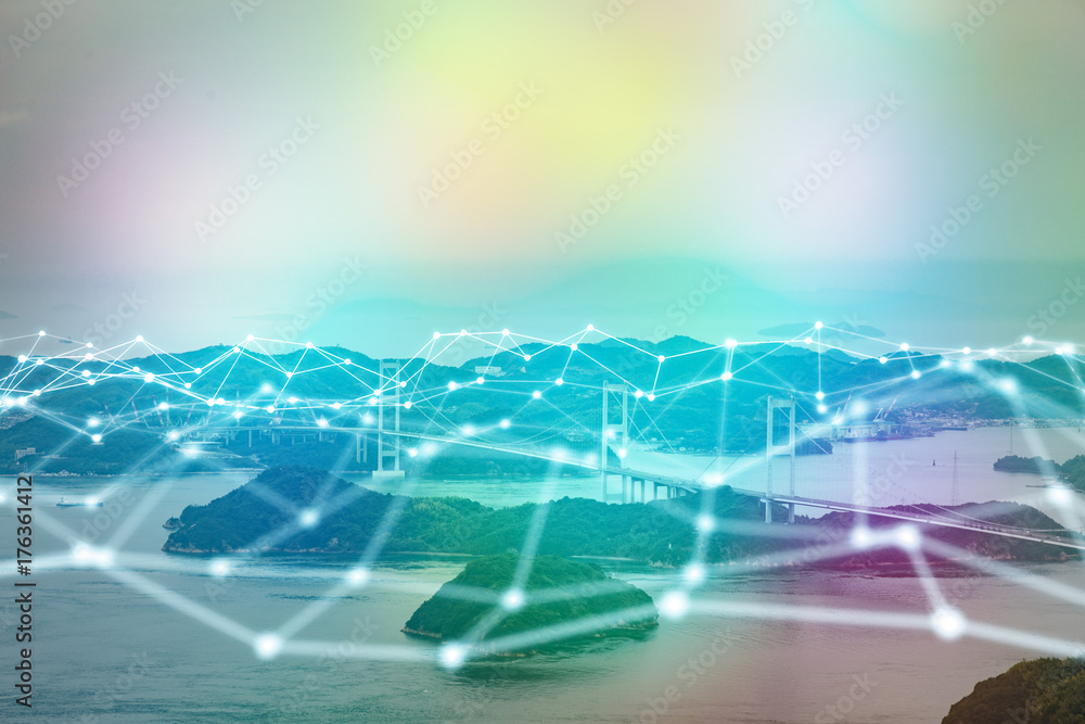 Aufkleber communication network and infrastructure.