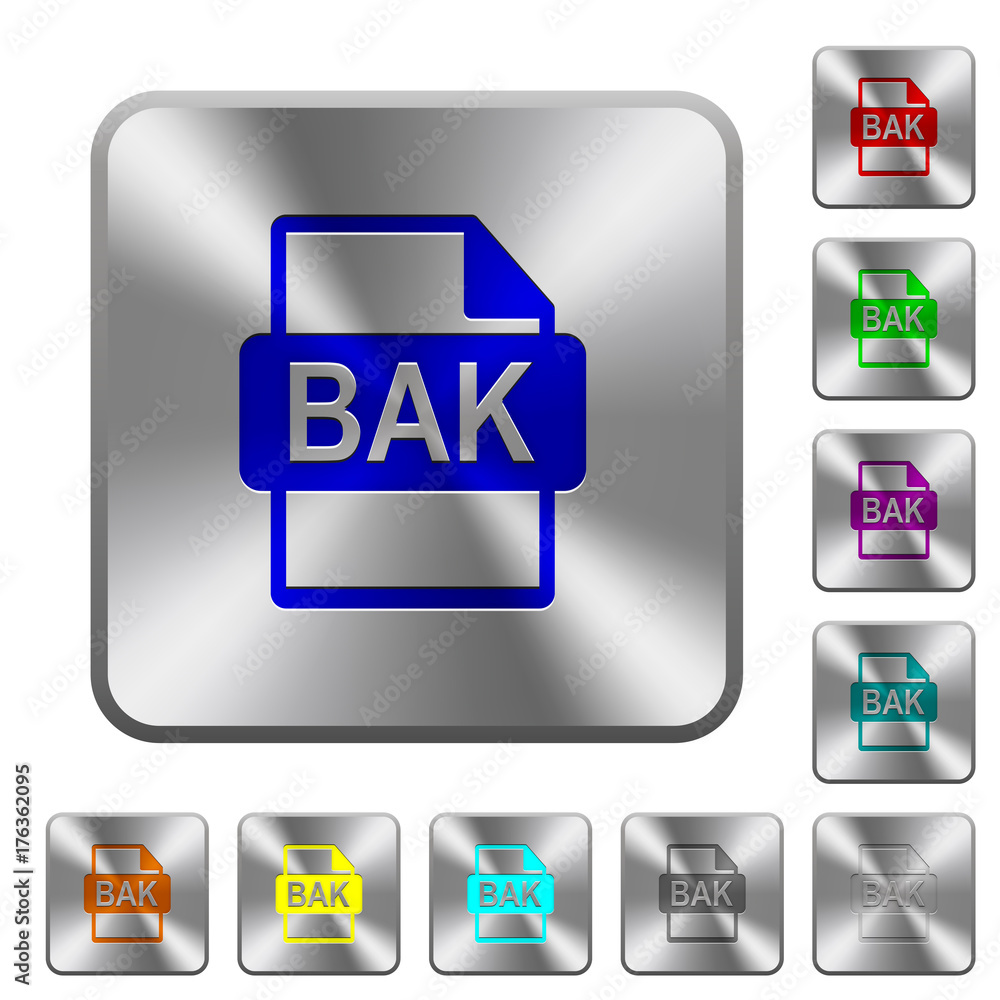 Poster bak file format rounded square steel buttons