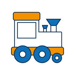 toy train icon over white background vector illustration