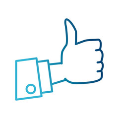 Thumb up symbol icon vector illustration graphic