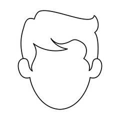 young man head avatar character
