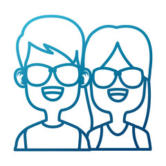 Cute kids friends cartoon icon vector illustration graphic