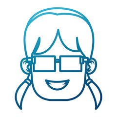 Girl with glasses icon vector illustratino graphic design