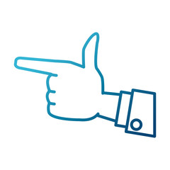 Hand pointing symbol icon vector illustratino graphic design