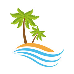 Fototapeta premium Summer and beach symbol icon vector illustratino graphic design