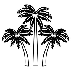 Fototapeta premium Tree palms nature icon vector illustratino graphic design