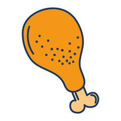 chicken thigh isolated icon