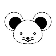 cute mouse icon over white background vector illustration