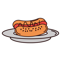 delicious hot dog icon