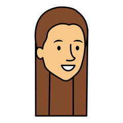 beautiful woman head avatar character