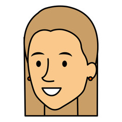 beautiful woman head avatar character