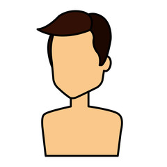 young man shirtless avatar character