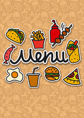 menu cover fast food