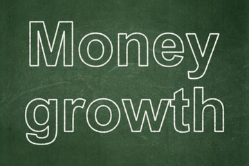 Obraz premium Money concept: Money Growth on chalkboard background