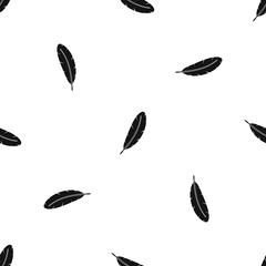 Feather pen pattern seamless black