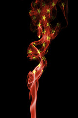 Obraz premium China national smoke flag