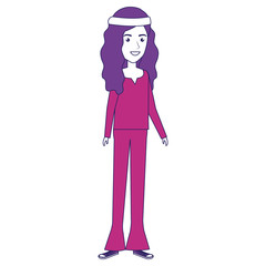 hippie woman avatar character