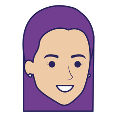 beautiful woman head avatar character