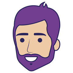 young man head avatar character