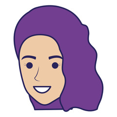 beautiful woman head avatar character