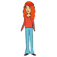 hippie woman avatar character