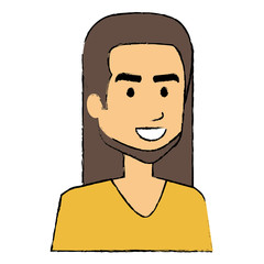 hippie man with long hair