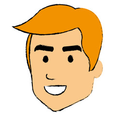 Fototapeta premium young man head avatar character