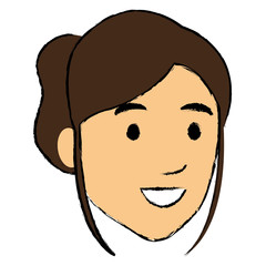 beautiful woman head avatar character