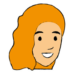 beautiful woman head avatar character