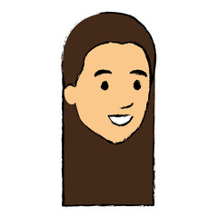 beautiful woman head avatar character