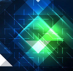 Cosmic electric background with shiny glowing plexus electricity impulses