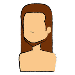 hippie man shirtless with long hair