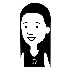 hippie woman avatar character