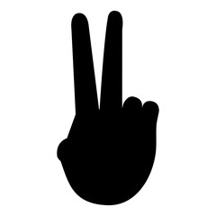 Obraz premium hand making peace and love